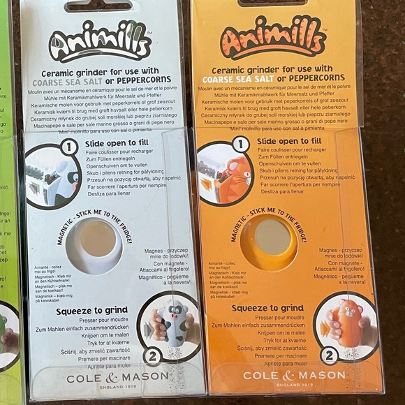 Cole&Mason Salt or Pepper Animills Magnetic Frog Cow Cat or Dog $10for1 Mill NWB - Picture 9 of 12